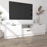Mueble para TV madera contrachapada blanco 140x35x40 cm 3