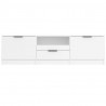 Mueble para TV madera contrachapada blanco 140x35x40 cm 4