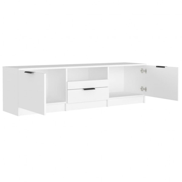 Mueble para TV madera contrachapada blanco 140x35x40 cm M 5