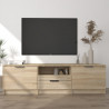 Mueble de TV madera contrachapada roble Sonoma 140x35x40 cm 1