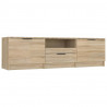 Mueble de TV madera contrachapada roble Sonoma 140x35x40 cm 2