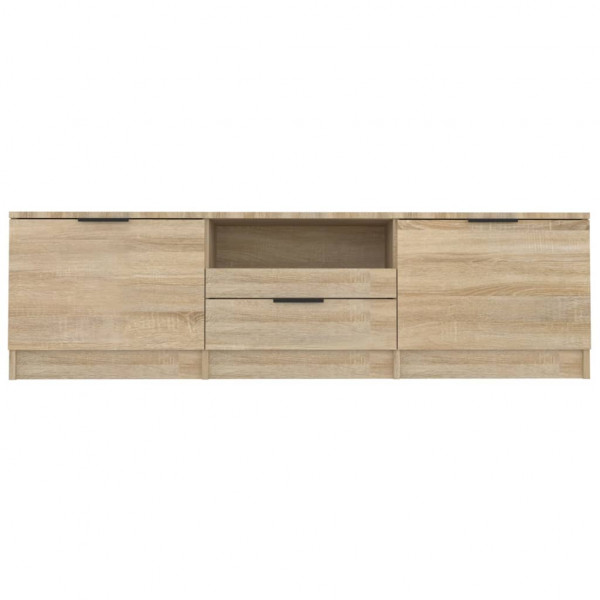 Mueble de TV madera contrachapada roble Sonoma 140x35x40 cm M 4