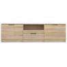 Mueble de TV madera contrachapada roble Sonoma 140x35x40 cm 4