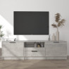 Mueble de TV madera contrachapada gris hormigón 140x35x40 cm 1