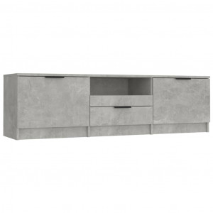 Mueble de TV madera contrachapada gris hormigón 140x35x40 cm H