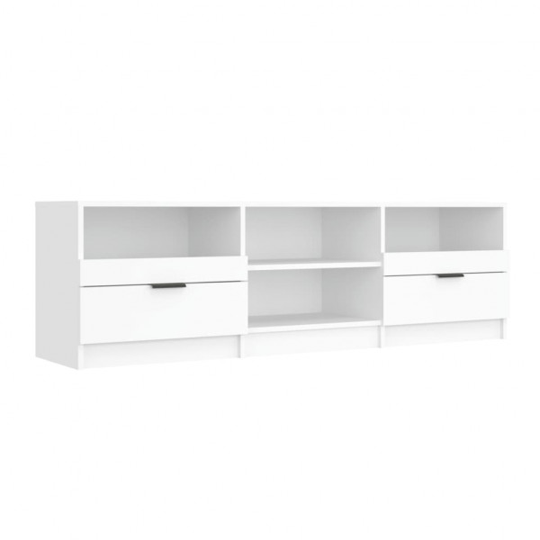 Mueble para TV madera contrachapada blanco 150x33.5x45 cm M 2