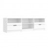 Mueble para TV madera contrachapada blanco 150x33.5x45 cm 2