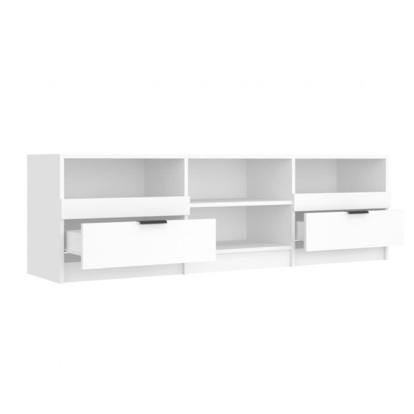 Mueble para TV madera contrachapada blanco 150x33.5x45 cm M 5