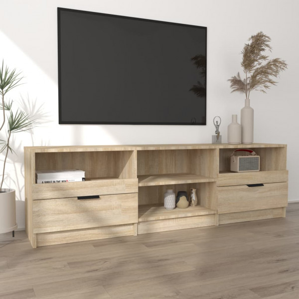 Mueble de TV madera contrachapada roble Sonoma 150x33.5x45 cm M 3