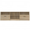 Mueble de TV madera contrachapada roble Sonoma 150x33.5x45 cm 4