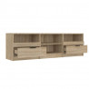 Mueble de TV madera contrachapada roble Sonoma 150x33.5x45 cm 5