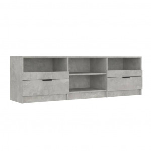 Mueble de TV madera contrachapada gris hormigón 150x33.5x45 cm H