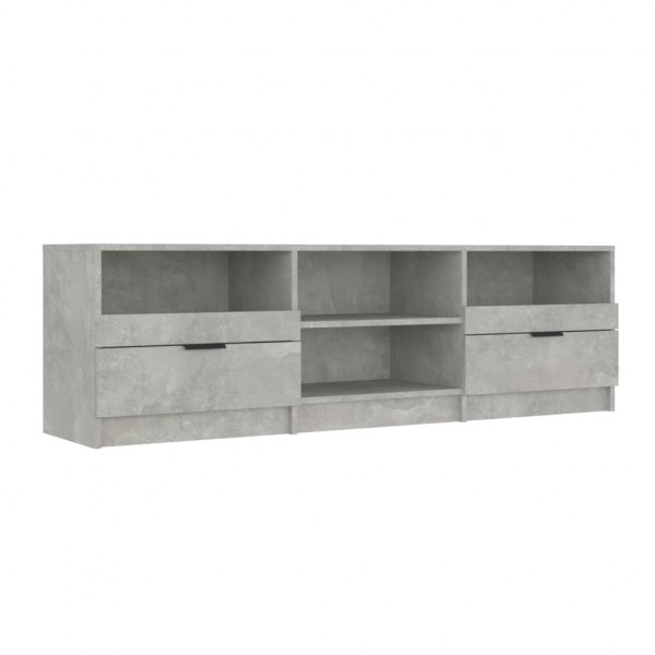 Mueble de TV madera contrachapada gris hormigón 150x33.5x45 cm M 2