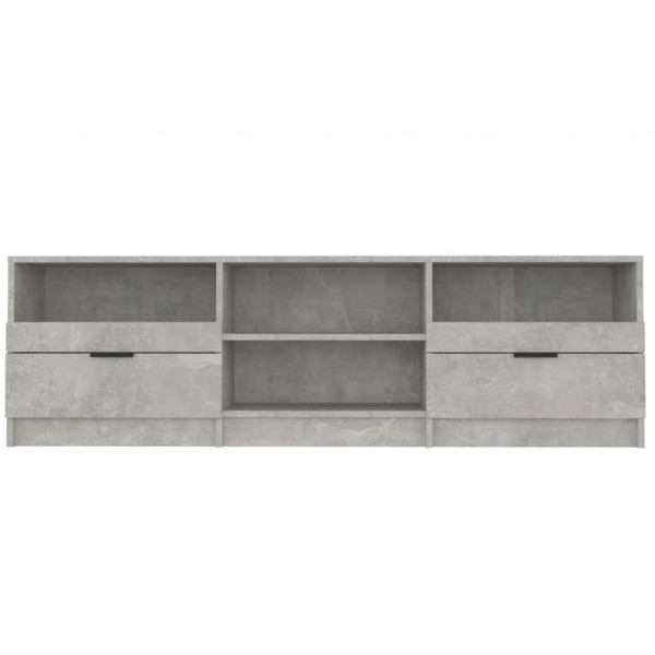 Mueble de TV madera contrachapada gris hormigón 150x33.5x45 cm M 4