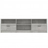 Mueble de TV madera contrachapada gris hormigón 150x33.5x45 cm 4