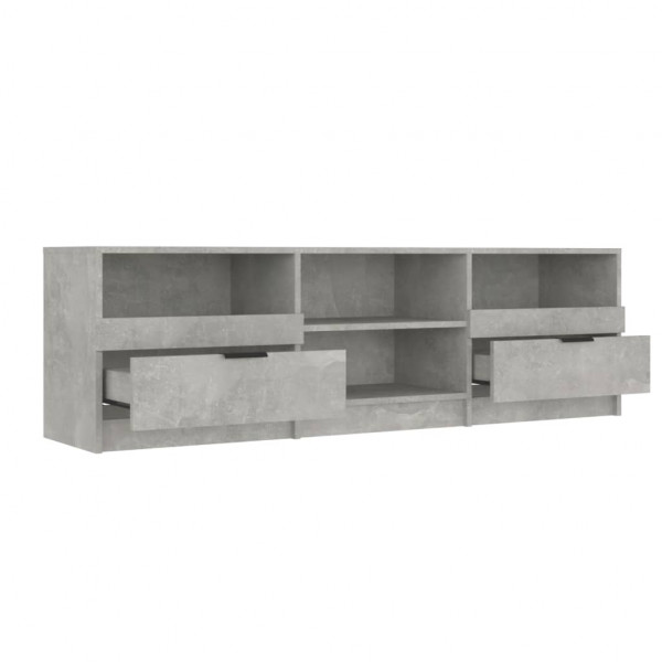 Mueble de TV madera contrachapada gris hormigón 150x33.5x45 cm M 5