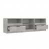 Mueble de TV madera contrachapada gris hormigón 150x33.5x45 cm 5