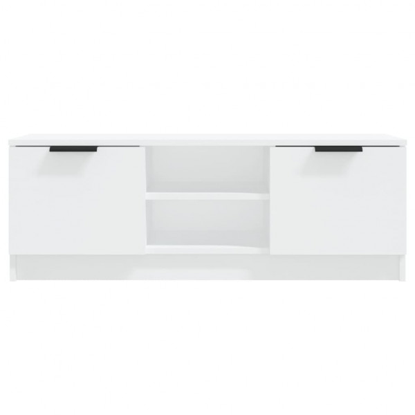 Mueble de TV madera contrachapada blanco 102x35x36.5 cm M 3