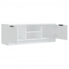 Mueble de TV madera contrachapada blanco 102x35x36.5 cm 4