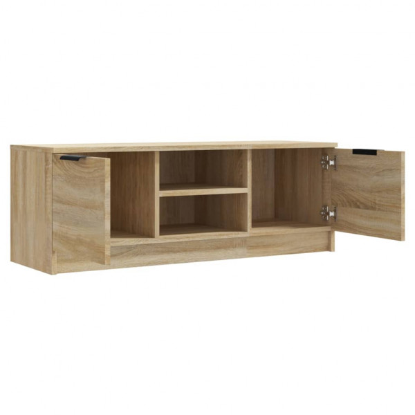 Mueble de TV madera contrachapada roble Sonoma 102x35x36.5 cm M 4