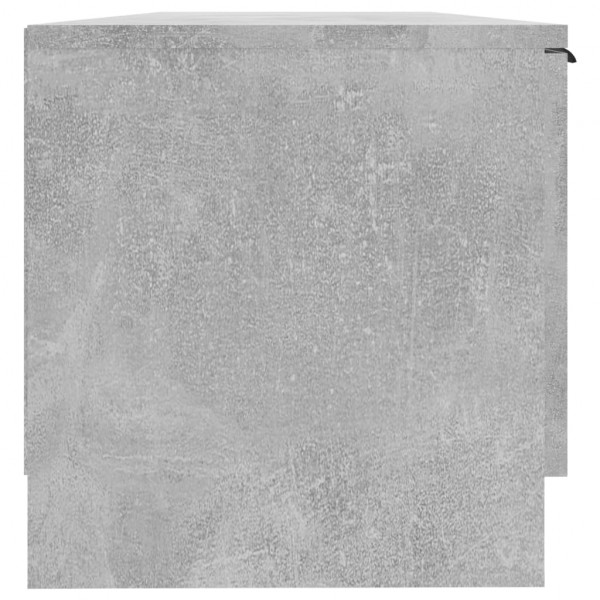 Mueble de TV madera contrachapada gris hormigón 102x35x36.5 cm M 5