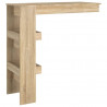 Mesa de bar de pared contrachapada roble Sonoma 102x45x103.5cm 5