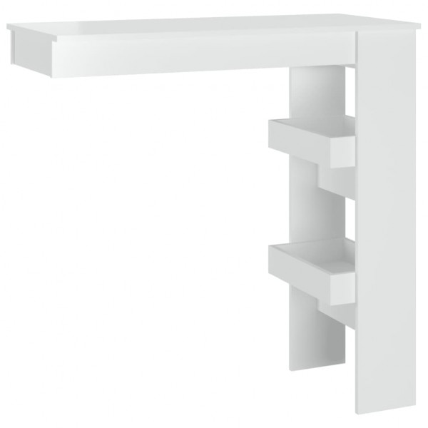 Mesa de bar de pared madera contrachapada blanco 102x45x103.5cm M 2