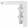 Mesa de bar de pared madera contrachapada blanco 102x45x103.5cm 2