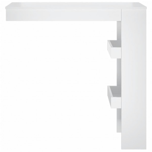 Mesa bar parede 102x45x103.5cm derivados madeira branco brilh. M 3