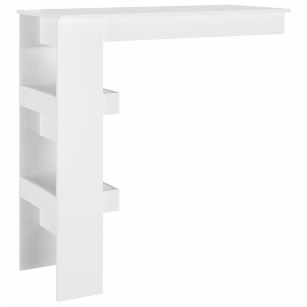 Mesa de bar de pared madera contrachapada blanco 102x45x103.5cm M 5