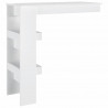 Mesa bar parede 102x45x103.5cm derivados madeira branco brilh. 5