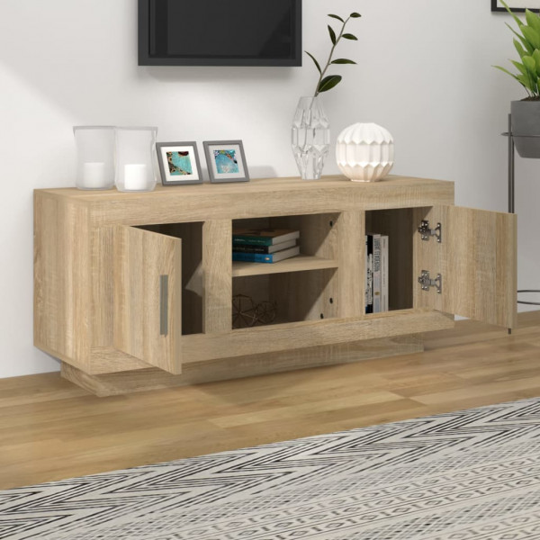 Mueble de TV madera contrachapada roble Sonoma 102x35x45 cm M 3