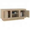 Mueble de TV madera contrachapada roble Sonoma 102x35x45 cm 4
