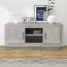 Mueble de TV madera contrachapada gris hormigón 102x35x45 cm 1