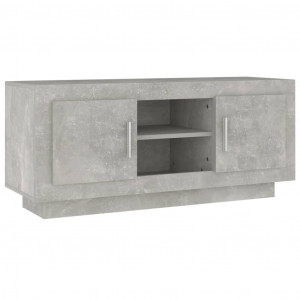 Mueble de TV madera contrachapada gris hormigón 102x35x45 cm H