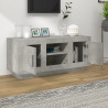 Mueble de TV madera contrachapada gris hormigón 102x35x45 cm 3
