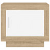 Mesa de centro madera contrachapada blanco y Sonoma 51x50x45 cm 3