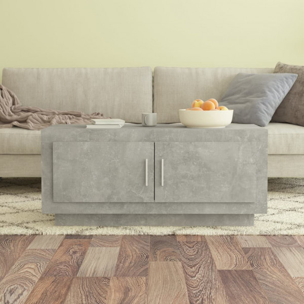 Mesa de centro madera contrachapada gris hormigón 102x50x45 cm D