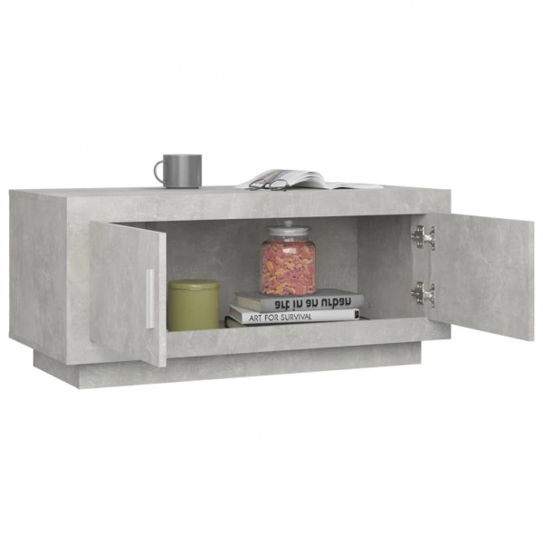 Mesa de centro madera contrachapada gris hormigón 102x50x45 cm M 4