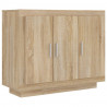 Aparador de madera contrachapada color roble Sonoma 92x35x75 cm 2