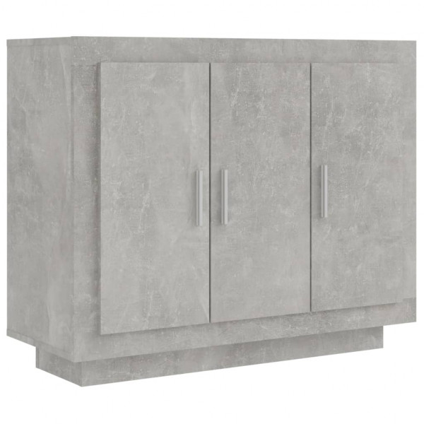 Aparador de madera contrachapada gris hormigón 92x35x75 cm M 2