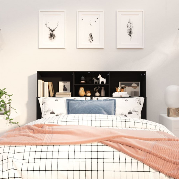 Mueble cabecero negro 120x19x103.5 cm M 3