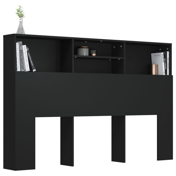 Mueble cabecero negro 160x19x103.5 cm M 4