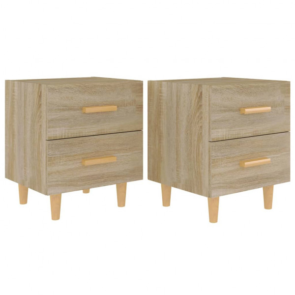 Mesas de cabeceira 2 pcs 40x35x47.5 cm cor carvalho sonoma M 2