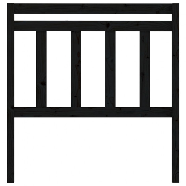 Cabeceira de cama 106x4x100 cm pinho maciço preto M 3