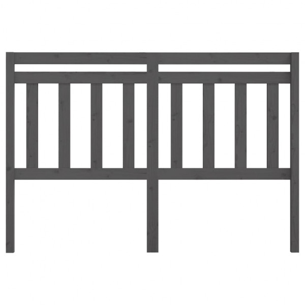 Cabeceira de cama 126x4x100 cm pinho maciço cinzento M 3