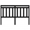 Cabeceira de cama 126x4x100 cm pinho maciço preto 3