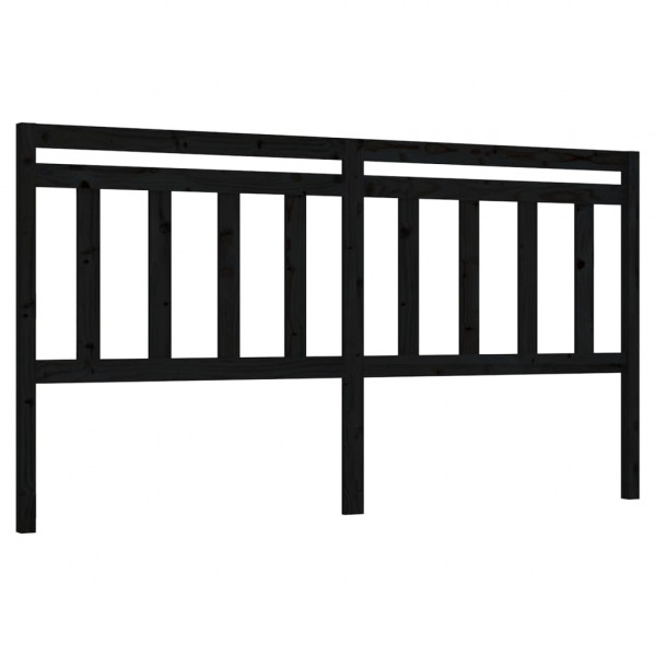 Cabecero de cama madera maciza de pino negro 186x4x100 cm M 2