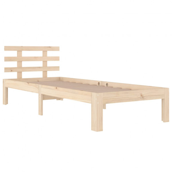 Estructura de cama madera maciza 75x190 cm M 3