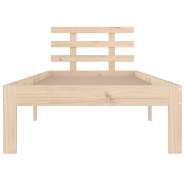 Estructura de cama madera maciza 75x190 cm M 4